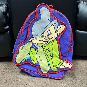 Disney Dopey Giant Dwarf Backpack Snow White & The Seven Dwarfs vintage